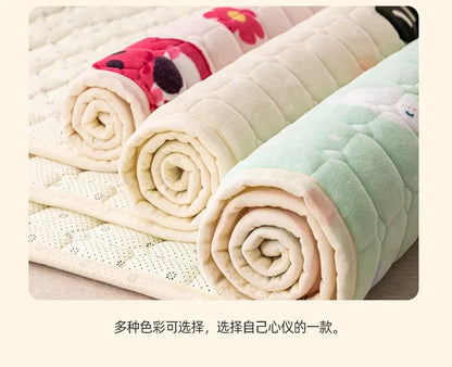 Winter Warm Mattress Toppers Home Textile Luxury Queen Size Bed Sheet Bed Cover Folding Thin Tatami Mat Mattress Protector Cover