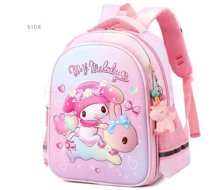 Lovely Kuromi Melody New Backpack For Girls Hello Kitty Princess School Bags Kids Satchels Kindergarten Bookbag Mochila Infantil