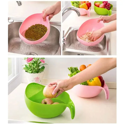 Food Grade Utensils for Plastic Rice Beans Peas Washing Filter Strainer Cleaning Gadget Kitchen Accessories Basket Sieve Drainer