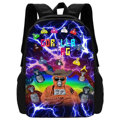 Novelty Cool Gorilla tag Child School Backpack With Shoulder Bag Pencil Bags School Bags for Boys Girls Best Gift