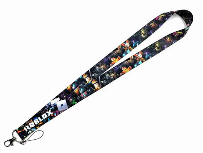 Roblox Game Peripheral Animation Cartoon Mobile Phone Rope Long Chest Card Camera Rope Lanyard Exhibition Meeting Lanyard