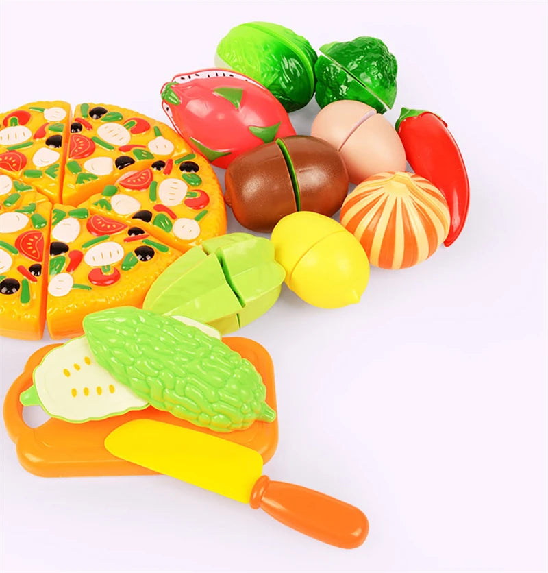 Children Toys Cutting Fruits and Vegetables Set for Kids Pretend Play Simulation Kitchen Toy Montessori Baby Toys for Girls Boys