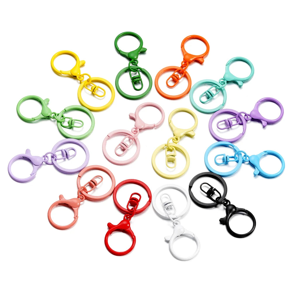 5pcs/lot Key Ring 30mm Keychain Long 70mm Lobster Clasp Key Hook Keyrings For Jewelry Making Finding DIY Key Chains Accessories