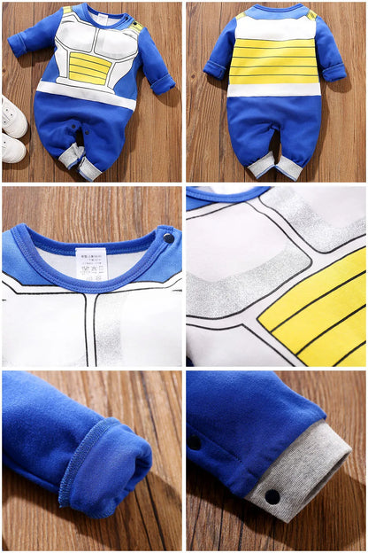 Baby Anime Clothes Vegeta Rompers Newborn Kuririn Roshi Training Outfit Infant Kids Halloween Cartoon Cosplay Costume Jumpsuit