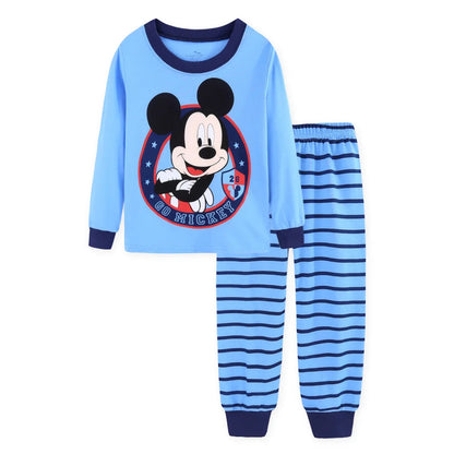 New Spring Autumn Children's Clothing Set Mickey Minnie girl boy Sleepwear Kids Pajamas Set Baby Girls Cotton Cartoon Pyjamas