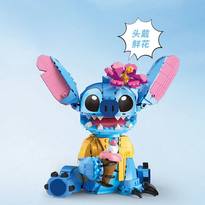 Miniso Disney 2024 New  Stitch Compatible  Building Blocks Bricks Stitch Girl Boy Birthday Christmas Gift Toys