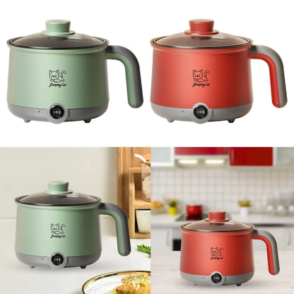 Hot Pot Electric Household Multi Function Cooking Pot 1.8L Ramen Cooker Noodles Cooker for Steak Dumpling Ramen Pasta Dorm Room