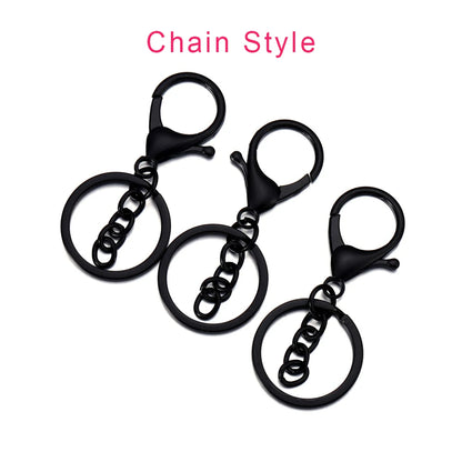 5pcs/lot Key Ring 30mm Keychain Long 70mm Lobster Clasp Key Hook Keyrings For Jewelry Making Finding DIY Key Chains Accessories