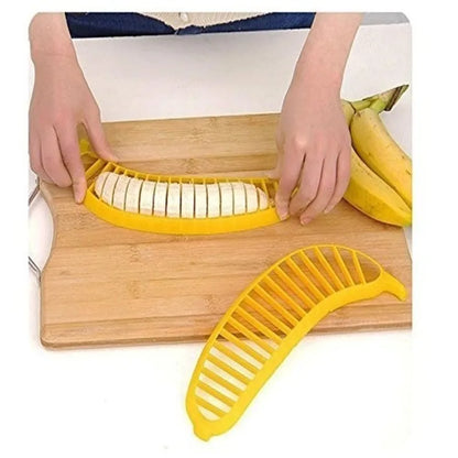 Kitchen Gadgets Plastic Banana Slicer Cutter Fruit Vegetable Tools Salad Maker  Chopper    Cooking Cut