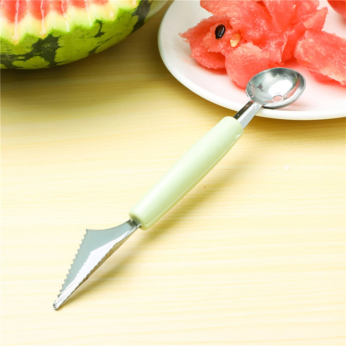 DIY Melon Scoops Ballers Multi Function Fruit Carving Knife Watermelon Baller Scoop Fruit Useful Things For Kitchen Accessories