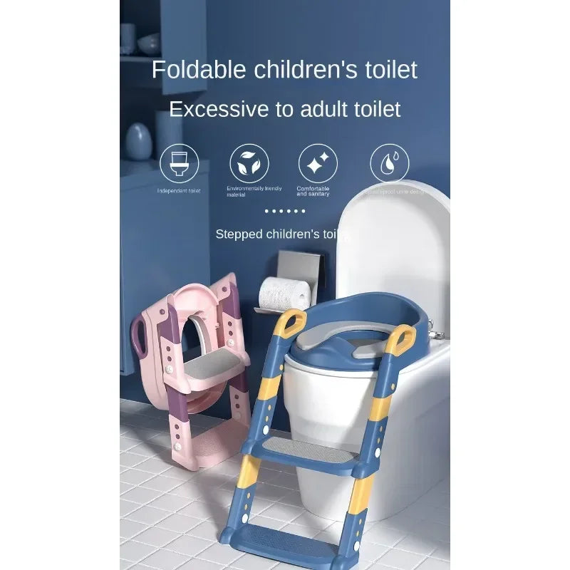 New Stepped Children's Toilet Foldable Foot Stool Multi-functional Toilet Boy Girl Baby Toilet Training Potty Ladder for Kids