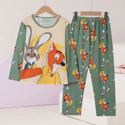 Lovable Kuromi Children Pajama Sets Suitable Comfortable Soft Print Kids Night Clothe Set Colorful Causal Homewear Autumn Winter