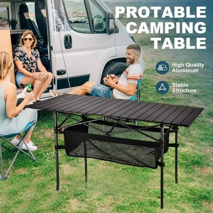 Outdoor Picnic Table With Easy Carrying Bag Lightweight For Self-Driving Trips Egg Roll Long Table Portable Camping Folding Desk