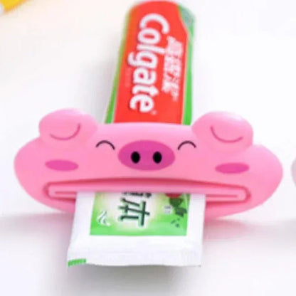 Cute Cartoon Rolling Toothpaste Squeezer Dispenser Facial Cleanser Clips Kid Toothpaste Holder Tube Saver Bathroom Accessories