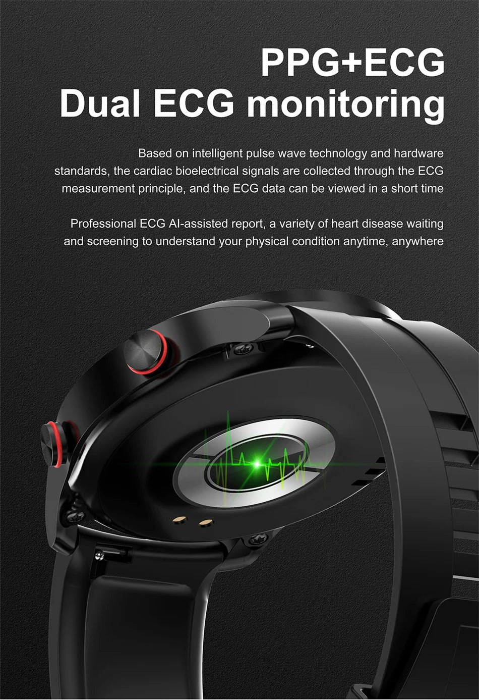 ECG+PPG Bluetooth Call Smart Watch Men Laser Health Blood Pressure Fitnes Sports Watches Man Sports Waterproof Smartwatch+Box