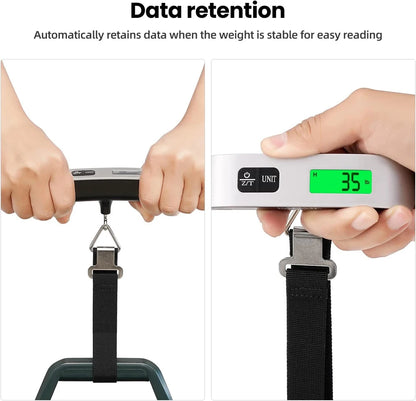 Digital Luggage Scale 110lbs Hanging Baggage LCD Display Portable Suitcase Weighing Scale Travel Luggage Weight Scale Tool