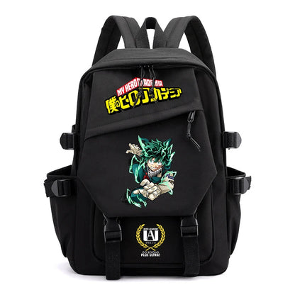 My Hero Academia cartoon backpack for primary and secondary school students black girl bag kids back to school gift