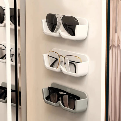 Glasses Display Cabinet Sunglasses Storage Box Wall Mounted Perforated Free Sunglasses Storage Glasses Rack Home Tidying