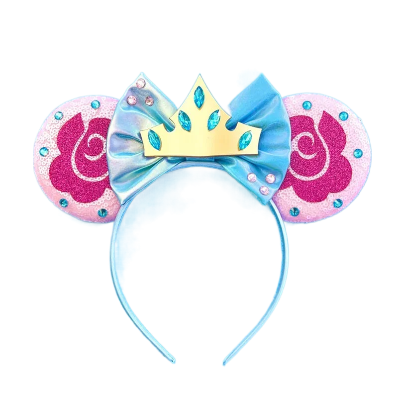 2023 Newest Mickey Mouse Ears Headband Kid Adult Festival Party Sequins Bow Hairband Women Baby Girl Party Hair Accessories Gift