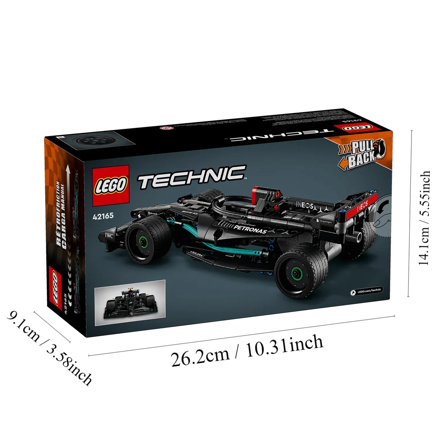 LEGO Technic Mercedes-AMG F1 W14 E Performance Pull-Back Car Toy, Mercedes Race Car Toy Model,  42165 Room Decoration