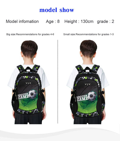 printing football schoolbag cut anime backpack travel bag soccers school bags for teenage boys mochila escolar infantil menino