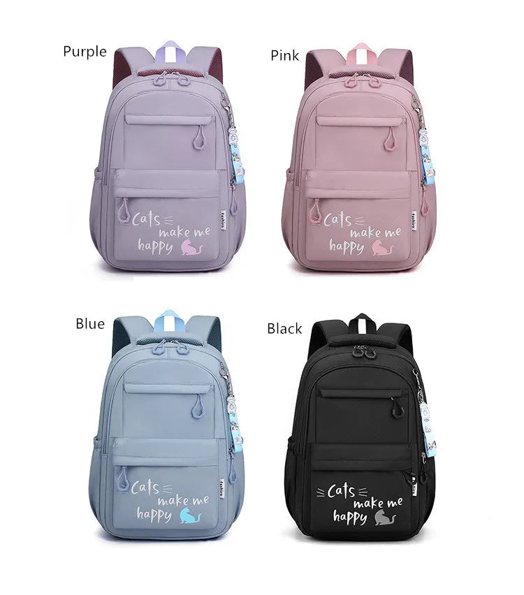 Fengdong Kawaii school Backpack for Girls cute School Bags Waterproof bookbag Teens College Student Large Travel Shoulder Bag