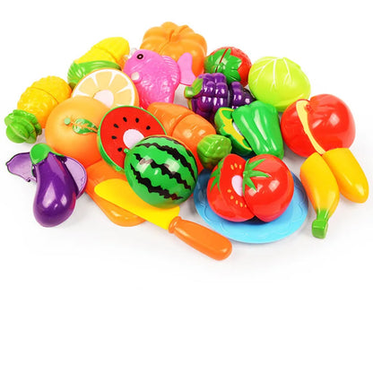 Children Toys Cutting Fruits and Vegetables Set for Kids Pretend Play Simulation Kitchen Toy Montessori Baby Toys for Girls Boys