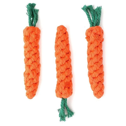 1pc Pet Knot Toy for Dog and Cat Carrot Shape Dog Chew Toys Cotton Rope Toys for Indoor Dogs Cat Toys Dog Accessories