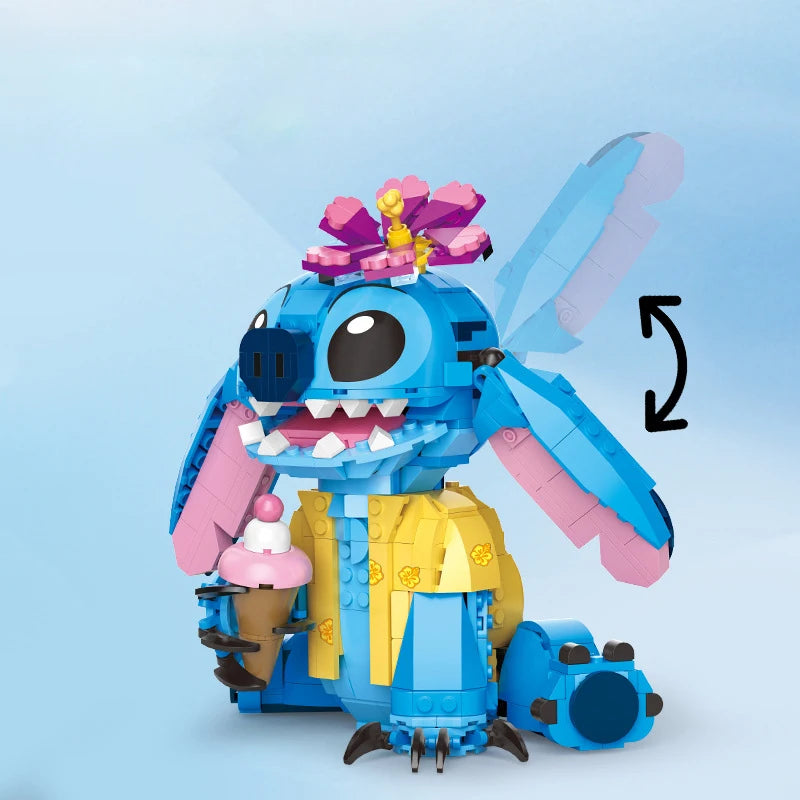 Miniso Disney 2024 New  Stitch Compatible  Building Blocks Bricks Stitch Girl Boy Birthday Christmas Gift Toys