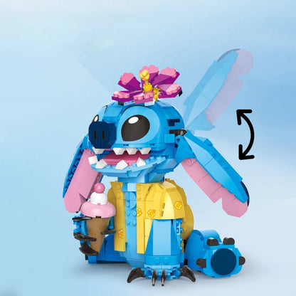 Miniso Disney 2024 New  Stitch Compatible  Building Blocks Bricks Stitch Girl Boy Birthday Christmas Gift Toys