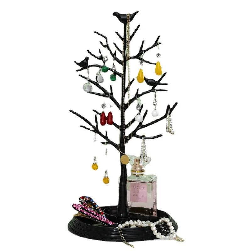 Bird Tree Jewelry Necklace Rack Earring Holder Jewelry Display Tray Bracelet Organizer Stand Jewelry Holder Accessories Storage