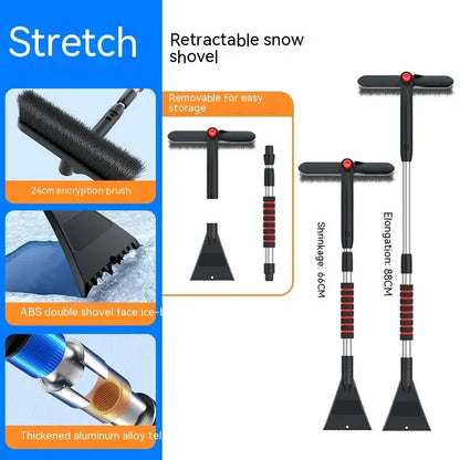 Car Snow Shovel Extendable Ice Scraper Snow Brush Detachable Windshield Snow Remove Broom Winter Auto Cleaner Tool Accessories