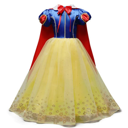 Girls Elsa Anna Dress Children Princess Carnival Dress Kids Jasmine Rapunzel Pageant Flower Disguise Cosplay Christmas Costume