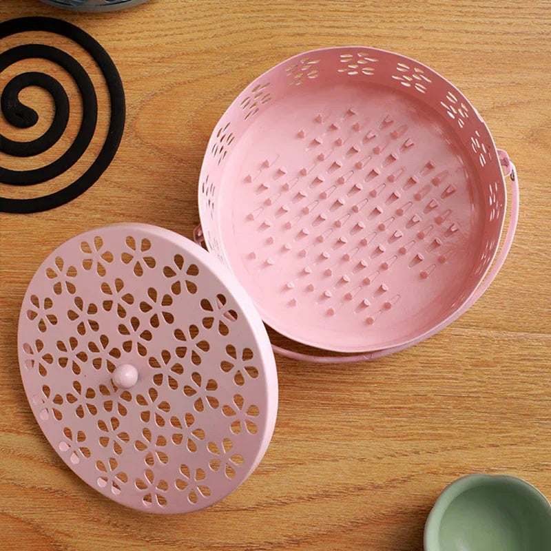 Portable Mosquito Coil Tray Holder Home Insect Repellent Anti-fire Sandalwood Incense Burner Box Anti-Mosquito Supplies