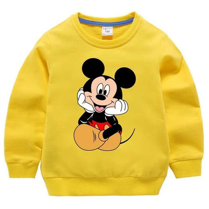 Autumn Baby Girls Clothes Disney Mickey Mouse Sweater Top Kid Boy Cartoon Pullover Children Long Sleeve Sweatshirts