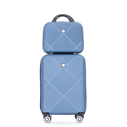 2 Piece Carry on Luggage Set, Airline Approved 20 Inch Luggage with Cosmetic Case，Hard Shell Suitcase with Spinner Wheels