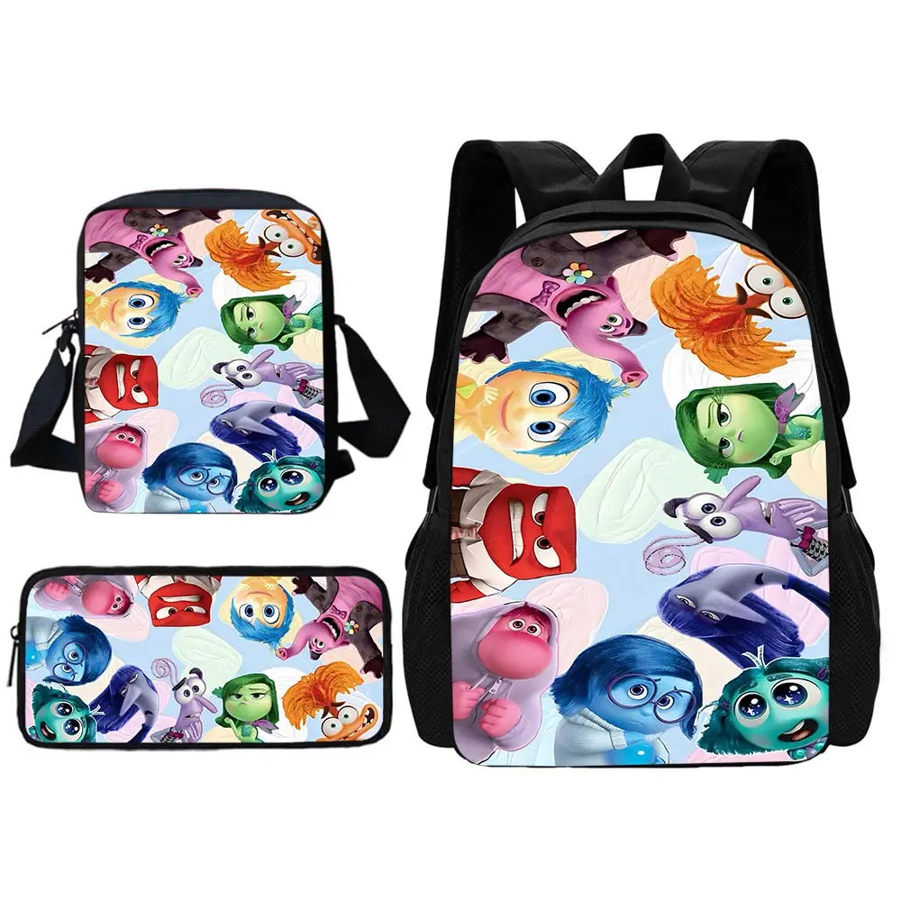 Cute Cartoon Inside Out 2 Child School Backpack With Shoulder Bag Pencil Bags School Bags for Boys Girls Best Gift