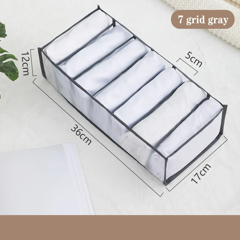 Organizer Panties Socks Storage Boxes Wardrobe Pants Clothes Underwear Drawers jeans Clothes Separator Bra Folding Divider