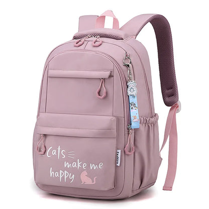 Fengdong Kawaii school Backpack for Girls cute School Bags Waterproof bookbag Teens College Student Large Travel Shoulder Bag