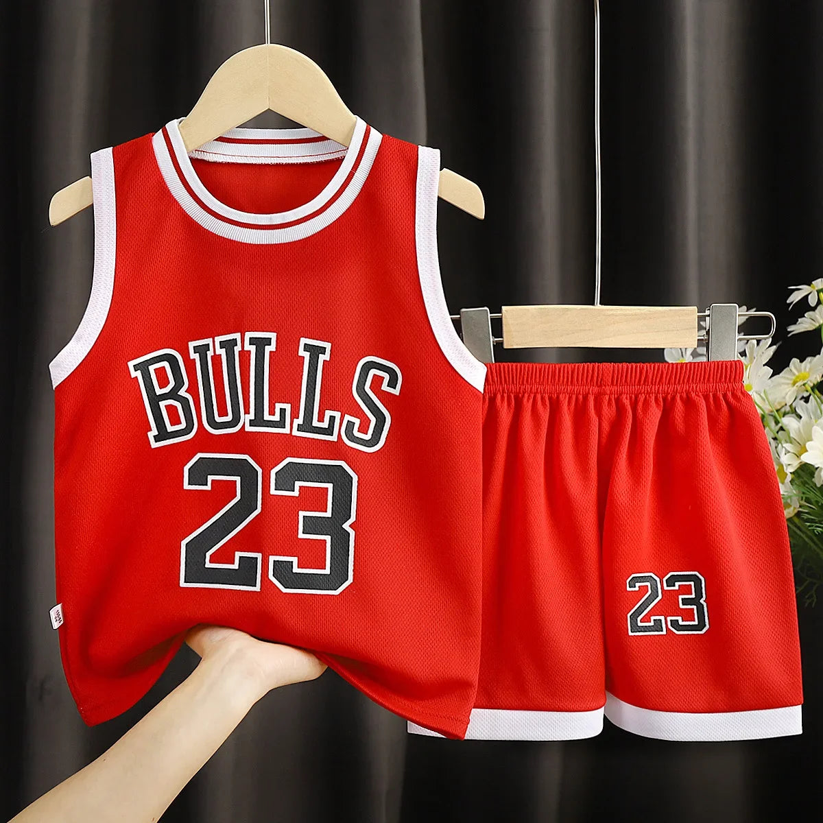 Children's T-shirt Basketball Suit Outdoor Sports Breathable Pure Cotton Sports T-shirt