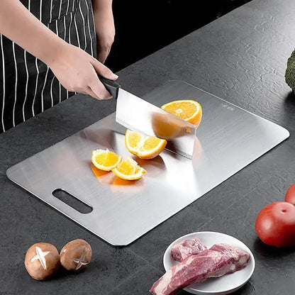 Titanium Cutting Boards for Kitchen, Stainless Steel Cutting Board, 304 Stainless Steel Double-Sided Food Grade Cutting Board