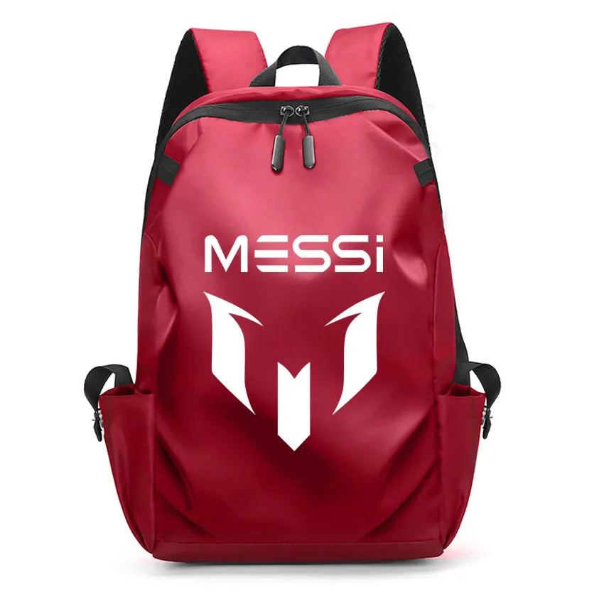 Football Super Stars MES SI Backpack Boy Girl Unisex College Student Backpack Women Men Laptop Teens Student USB Port Rucksack