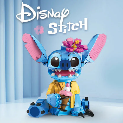 Miniso Disney 2024 New  Stitch Compatible  Building Blocks Bricks Stitch Girl Boy Birthday Christmas Gift Toys