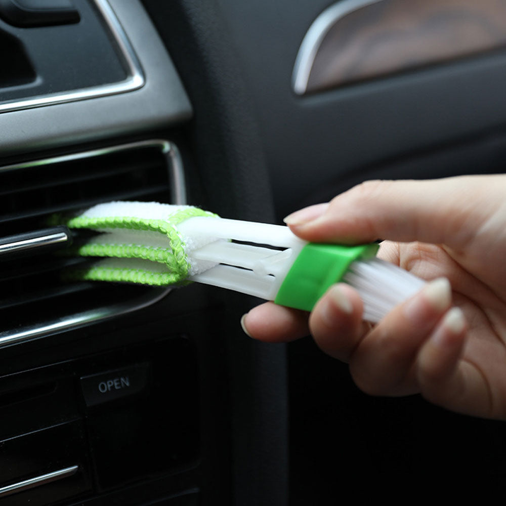 Double Ended Car Air Conditioner Vent Slit Cleaning Brush Dashboard Detailing Blinds Keyboard Dust Cleaner Brushes Tool Gadget