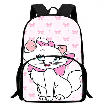 3Pcs Set  Disneys Marie Cat Child Backpacks Shoulder Bag Pencil Case Pupil Large Capacity School Bags for Boys Girls Best Gift