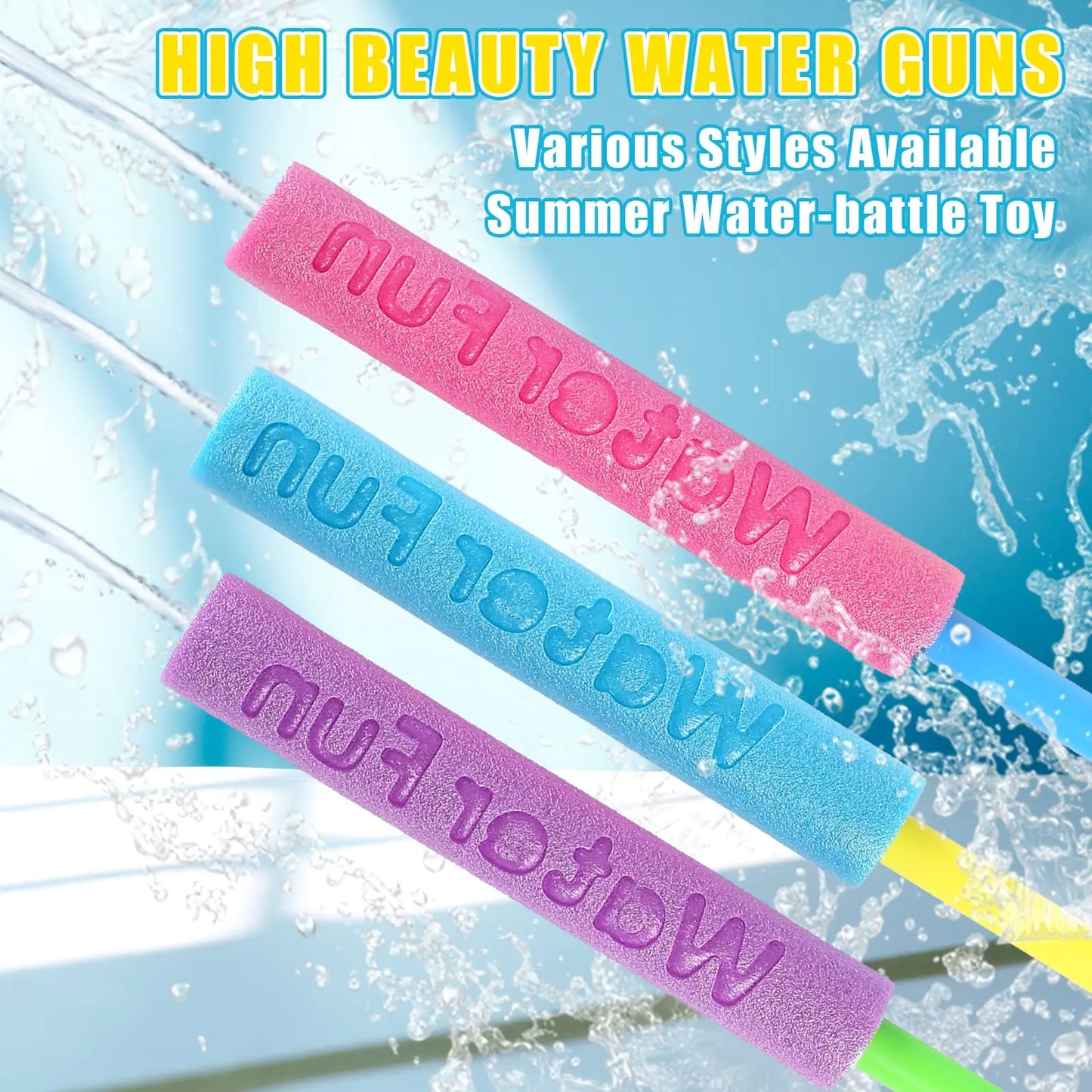 10 Packs Water Gun for Kids Summer Foam Watergun Toys Water Squirter Soaker Blaster Outdoor Swimming Pool Beach Games Toys