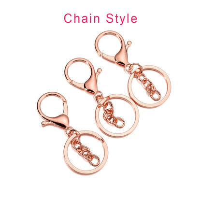 5pcs/lot Key Ring 30mm Keychain Long 70mm Lobster Clasp Key Hook Keyrings For Jewelry Making Finding DIY Key Chains Accessories