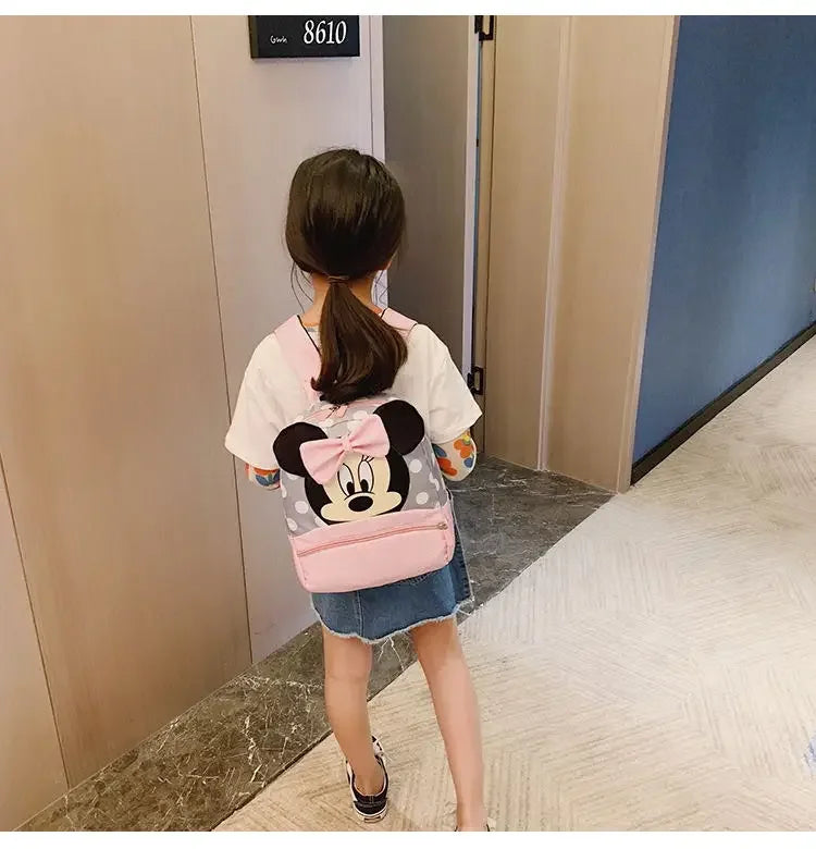 Disney Cute Backpack for Baby Boys Girls Pink Minnie Mickey Mouse Children Lovely Schoolbag Kindergarten Schoolbag Kids Gift