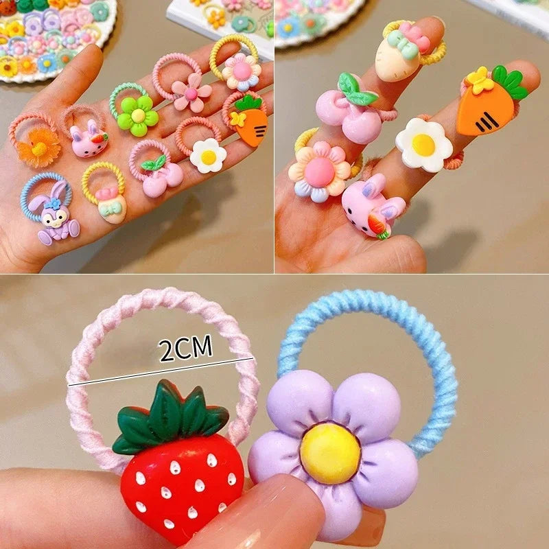 50/40/30pcs Cute Rubber Bands for Children Will Not Harm Hair with Good Elasticity. Girl Baby Headbands and Cute Girls Headdress