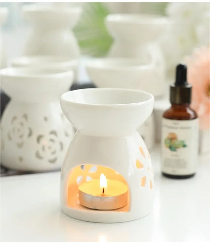 Household Romantic Ceramic Aromatherapy Stove Indoor Candle Retro Aromatherapy Stove Bedroom Lamp Stove